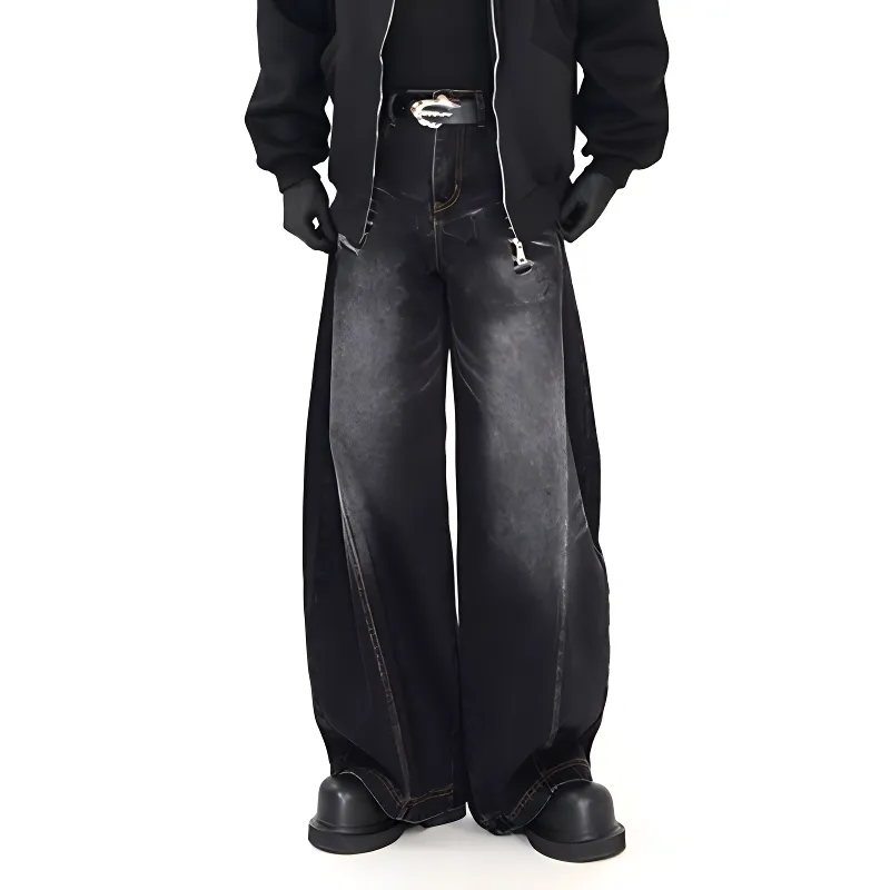 HKRXEC Jeans Men Black-5