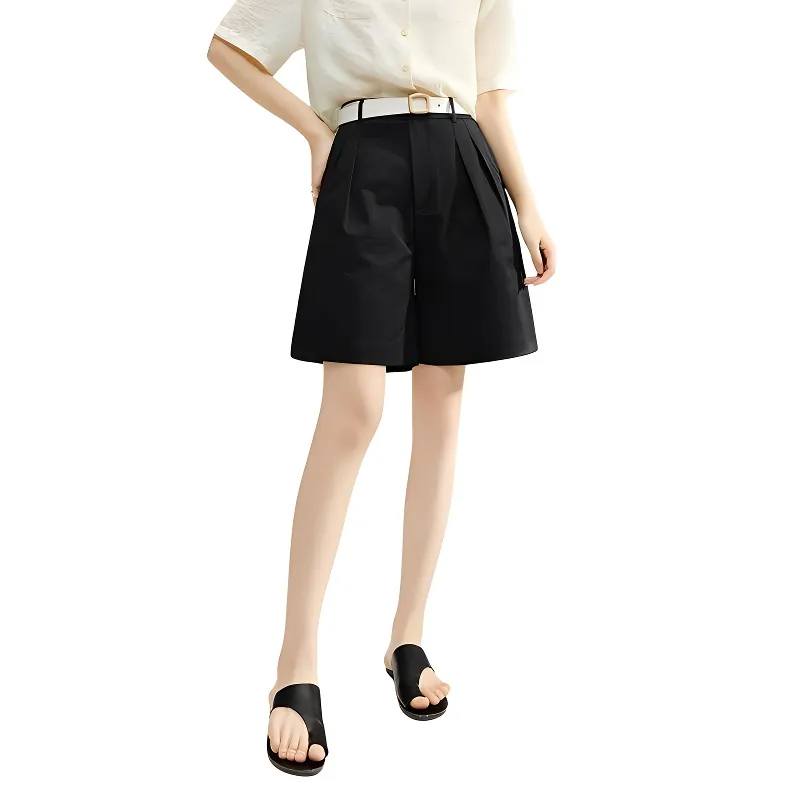 Late White Casual Shorts Women's-6