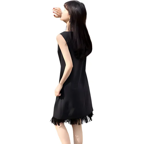 Mo Han Yi Mei Sleeveless Dress Women's Black