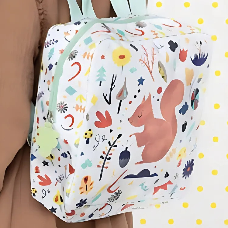 DJECO Coated Canvas Backpack Kids' White-2