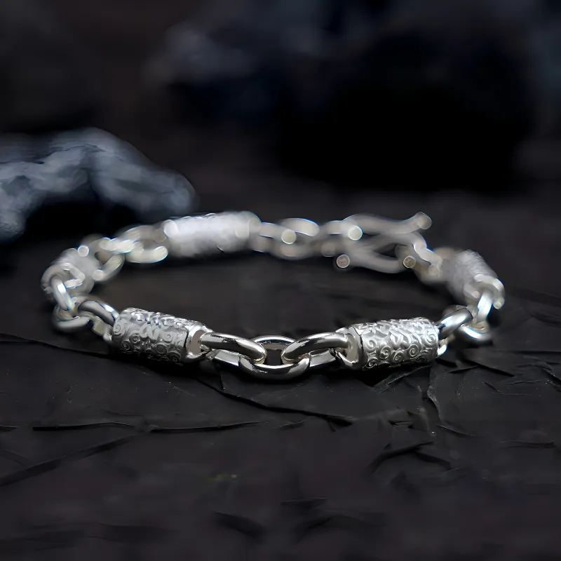 Original Summer S999 Fine Silver Pure Silver Bracelets Unisex-3
