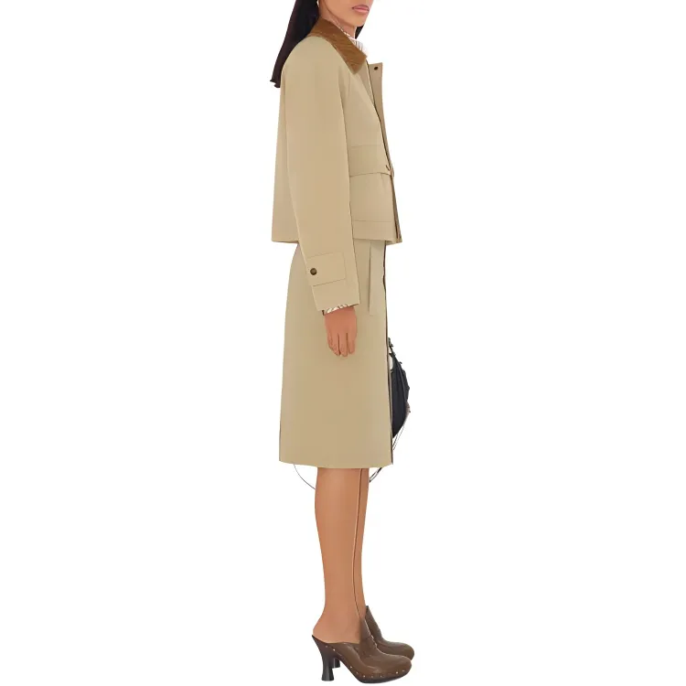 Burberry Press Stud Cropped Jacket-3
