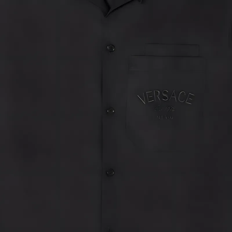 VERSACE Barocco Printed Short Sleeved Poplin Shirt-6
