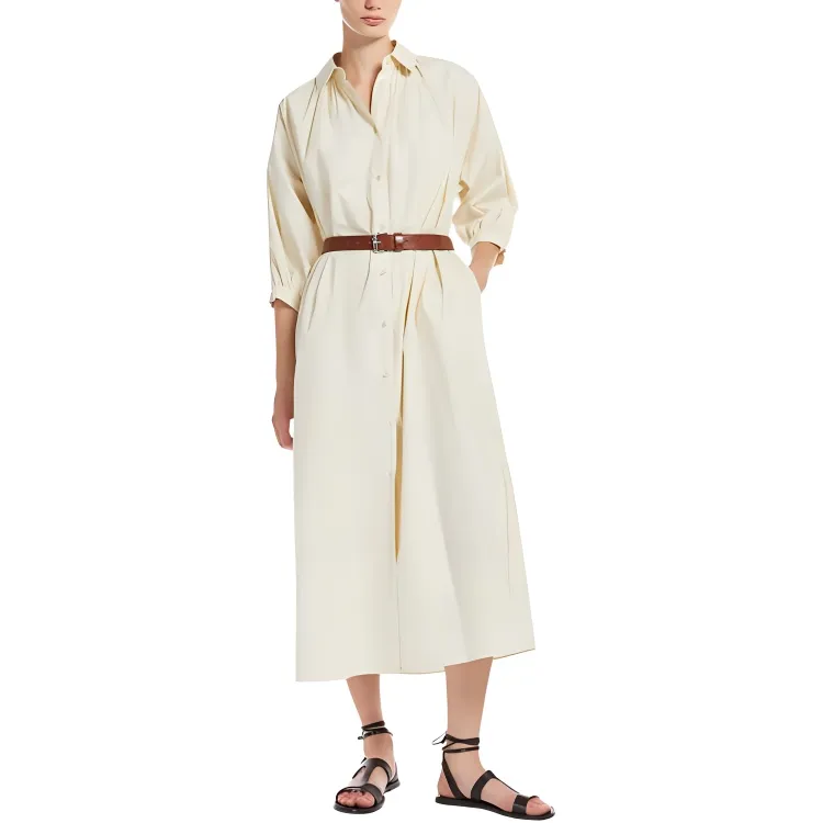 WEEKEND MaxMara Long Sleeved Dress Women's Ivory-1