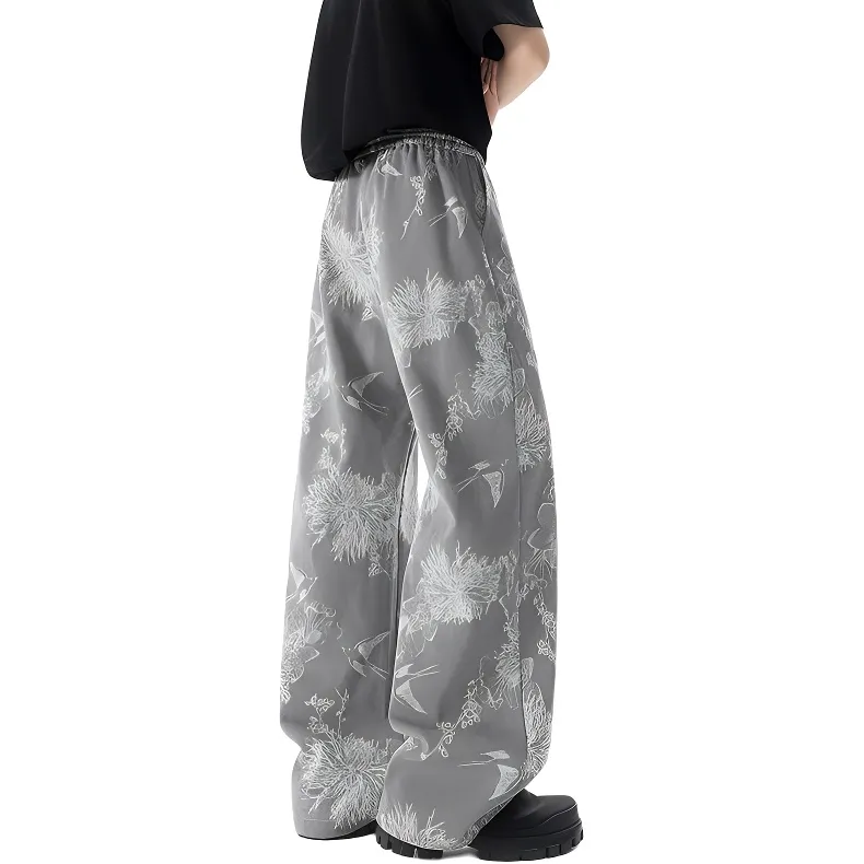 CORNILOT Casual Pants Unisex Gray-1