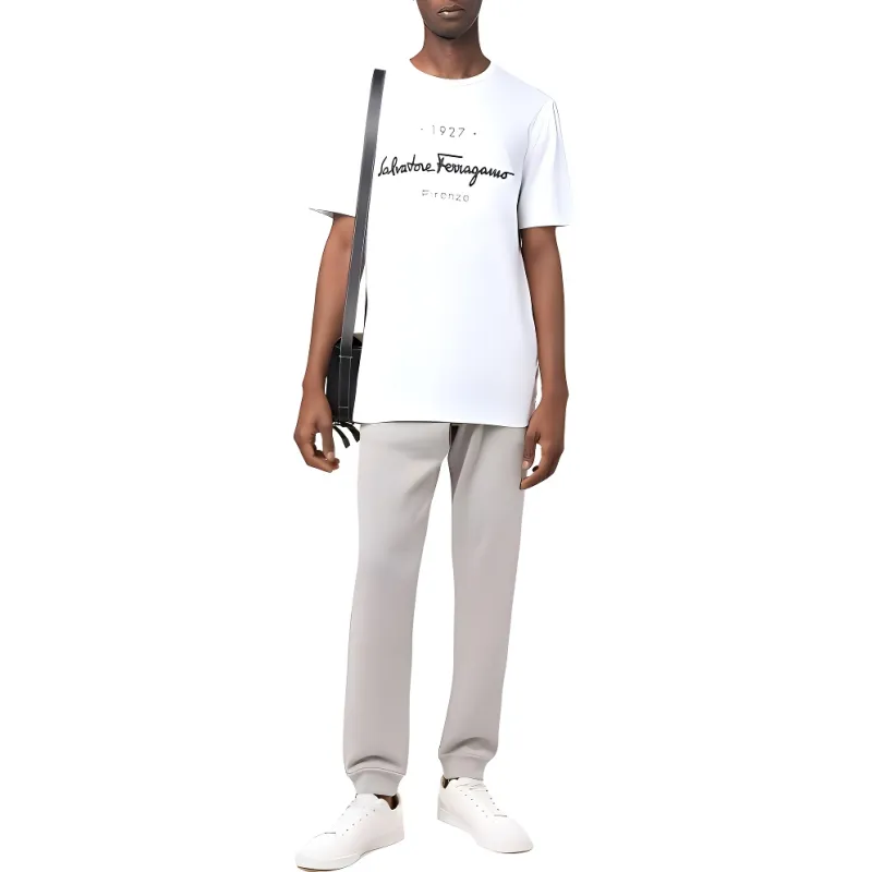 Ferragamo Knitted Sweatpants Men Gray-1