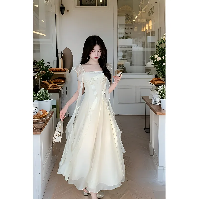 Flowers In Water Slip Dress Women's-6