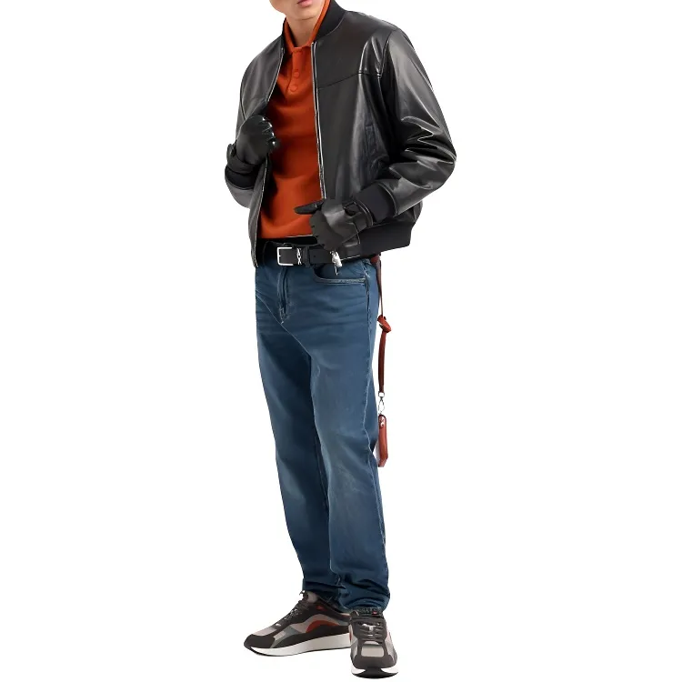 ARMANI EXCHANGE Zip Up Bomber Jacket-4