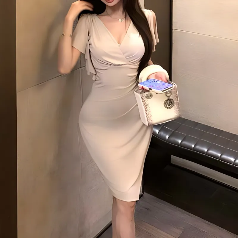 TURN UP Short Sleeved Dress Women's-6