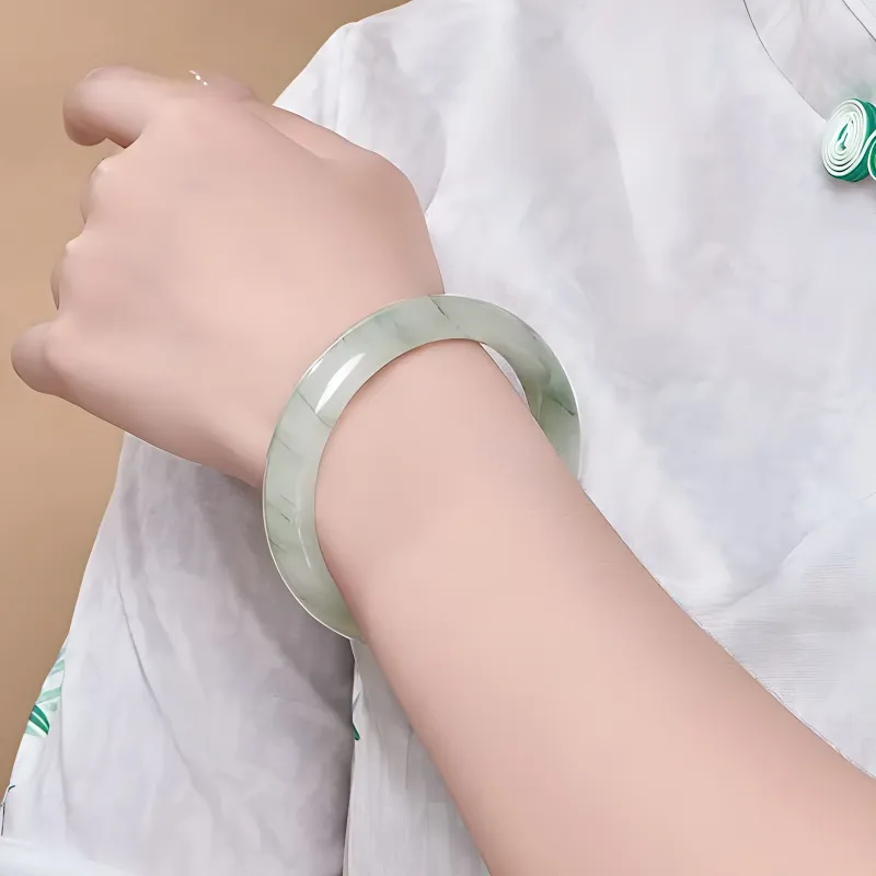 Bear Silversmith Tianshan Jade Bangles Women's-12