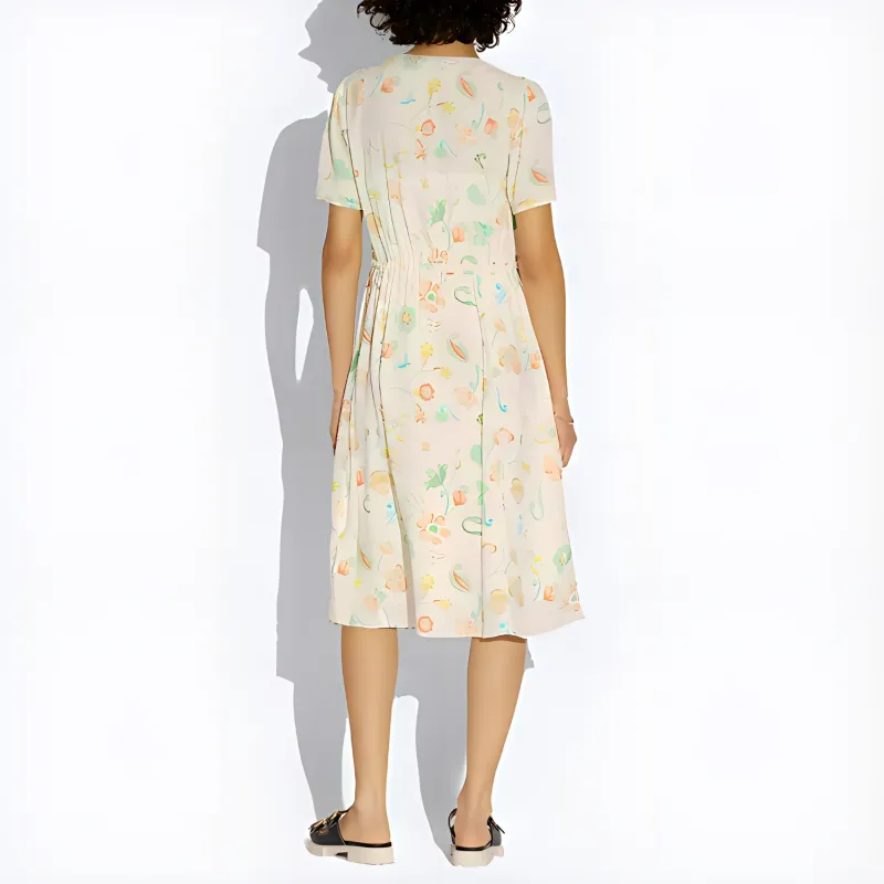 COACH Short Sleeved Dresses Women's Yellow-2