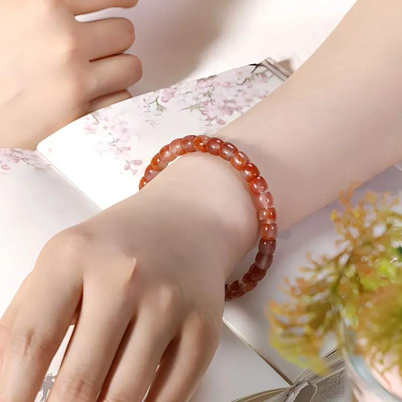 Xifeng Building Southern Red Agate Bracelets Women's-3