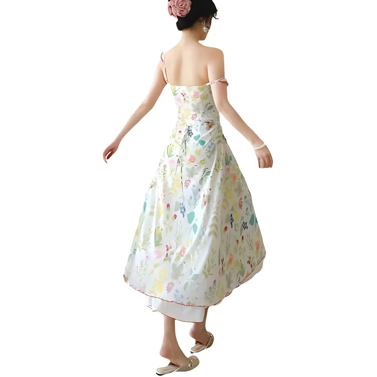 GUOZHEN Slip Dresses Women's Floral-1