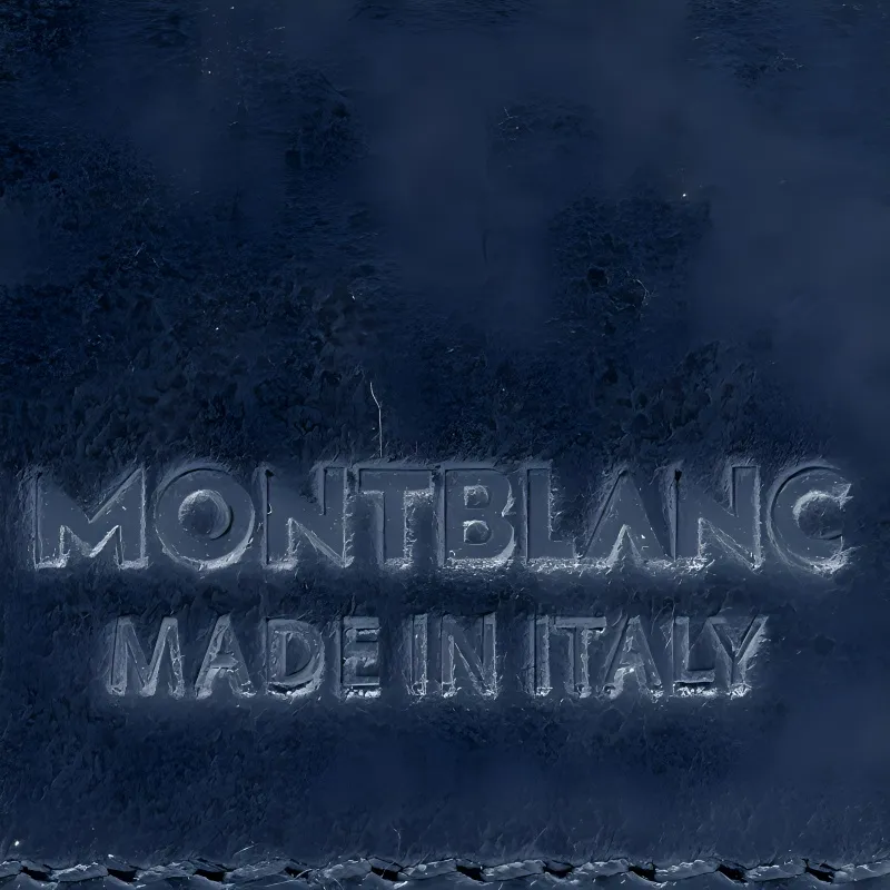MONTBLANC Leather Card Holder Men's Ink Blue-4