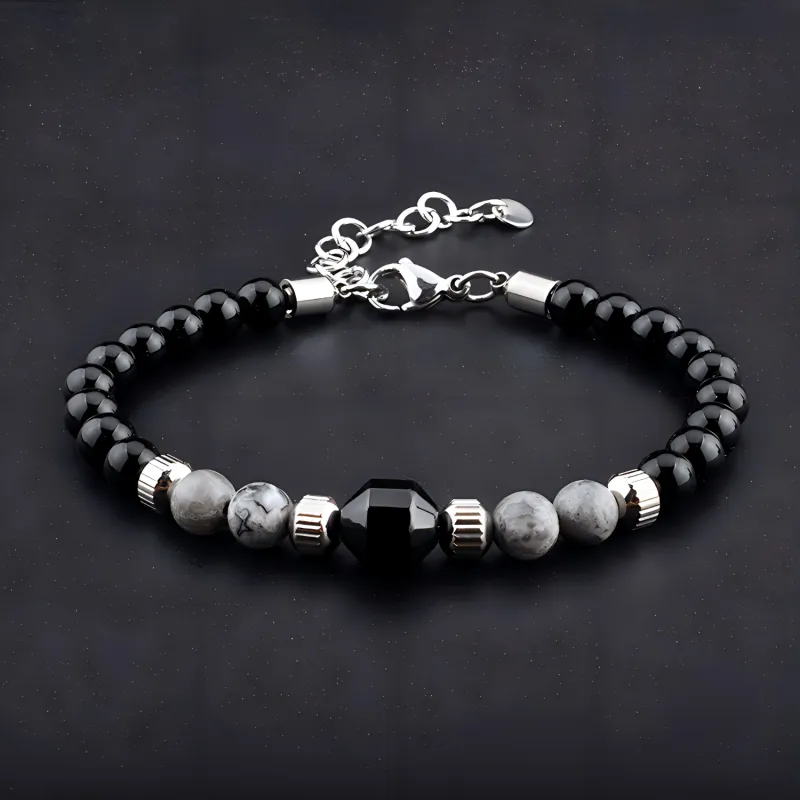 MUXIANG Map Stone Bracelets Unisex-2