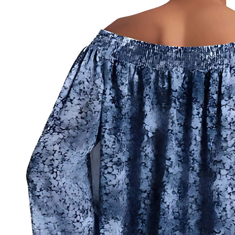 MICHAEL KORS Tie-Dye Floral Georgette Off-the-Shoulder Top-4