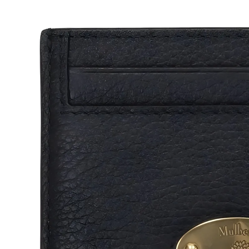 Mulberry Leather Card Holder Women's Black-2