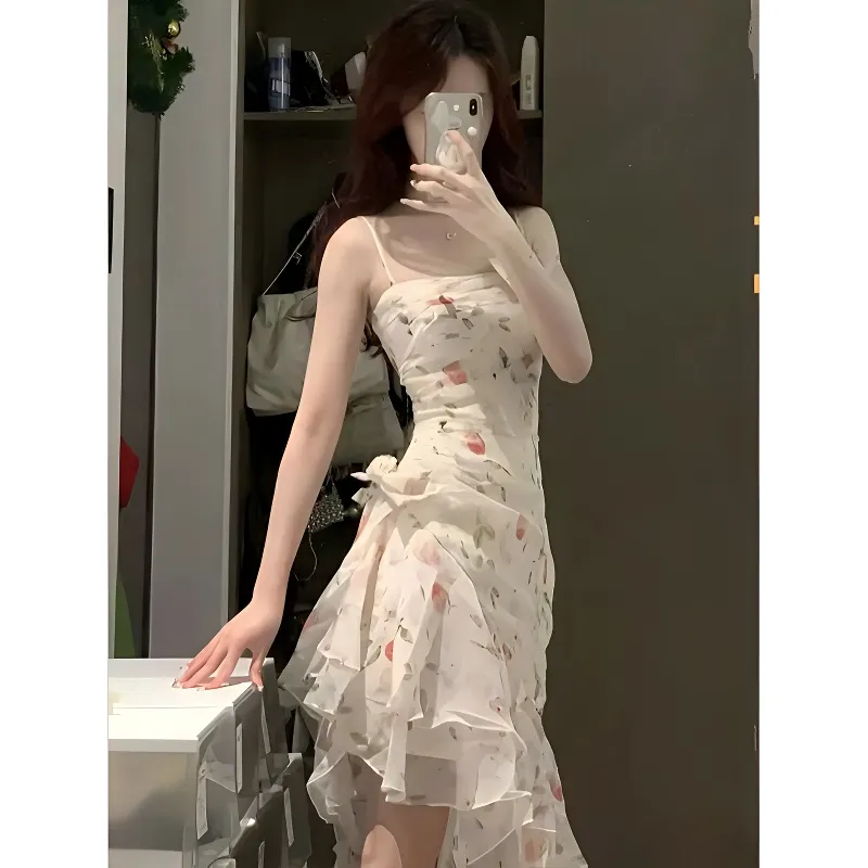 PUREIDOL Slip Dresses Women's Camisole Dress-4