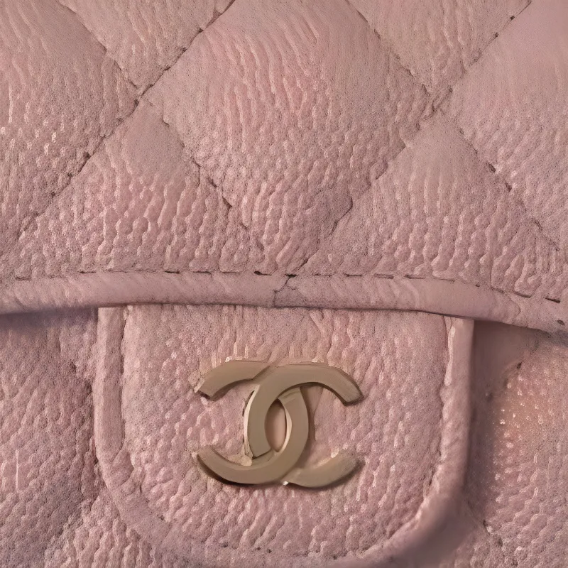 CHANEL Calfskin Card Holder Small Size Women's Cherry Blossom Pink-2