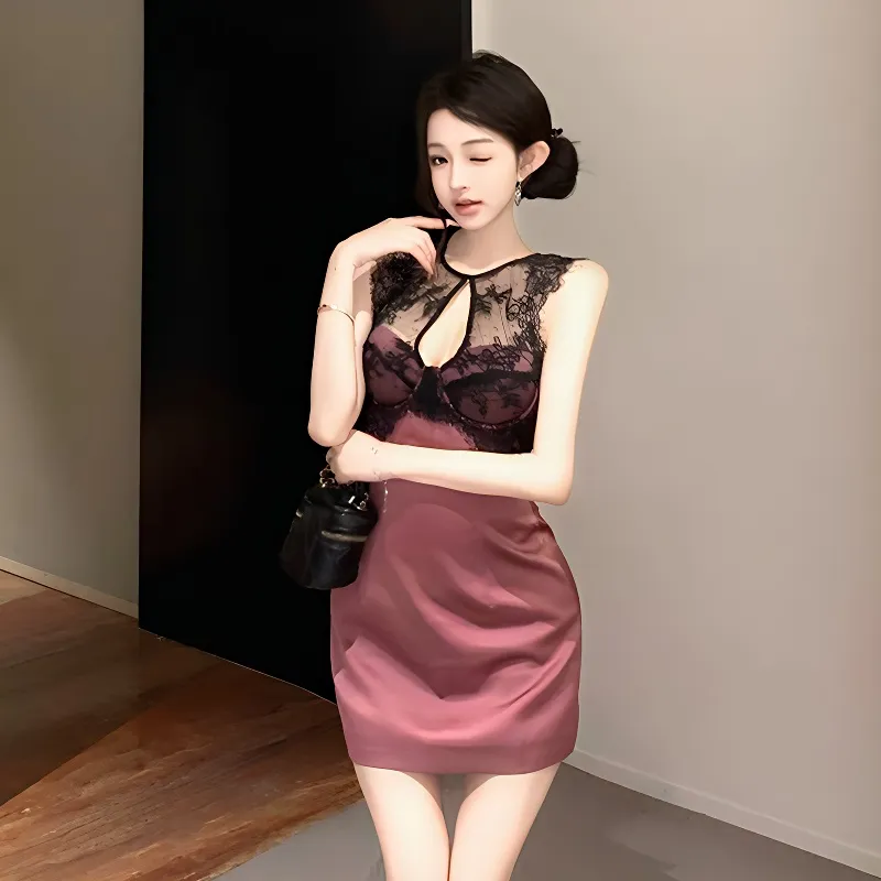 OURUOKE Sleeveless Dress Women's-1