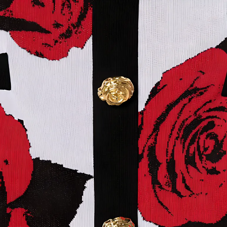 BALMAIN Floral Motif Midi Skirt-4
