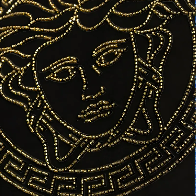 VERSACE Medusa Head Embellished Crewneck T Shirt-4