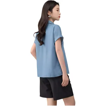 YALIDA Shirt Women's Fresh Blue
