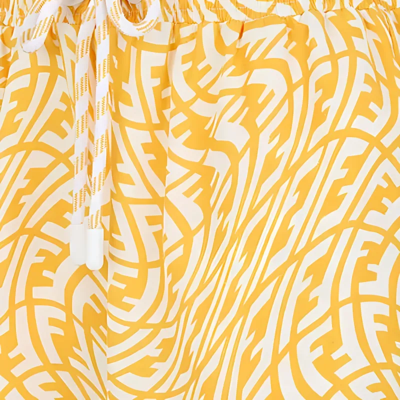FENDI FW21 Casual Pants Women's Yellow-4