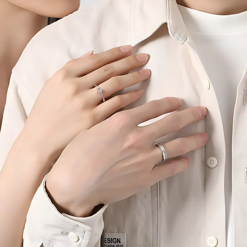 MEIYAER S925 Silver Rings Unisex-1