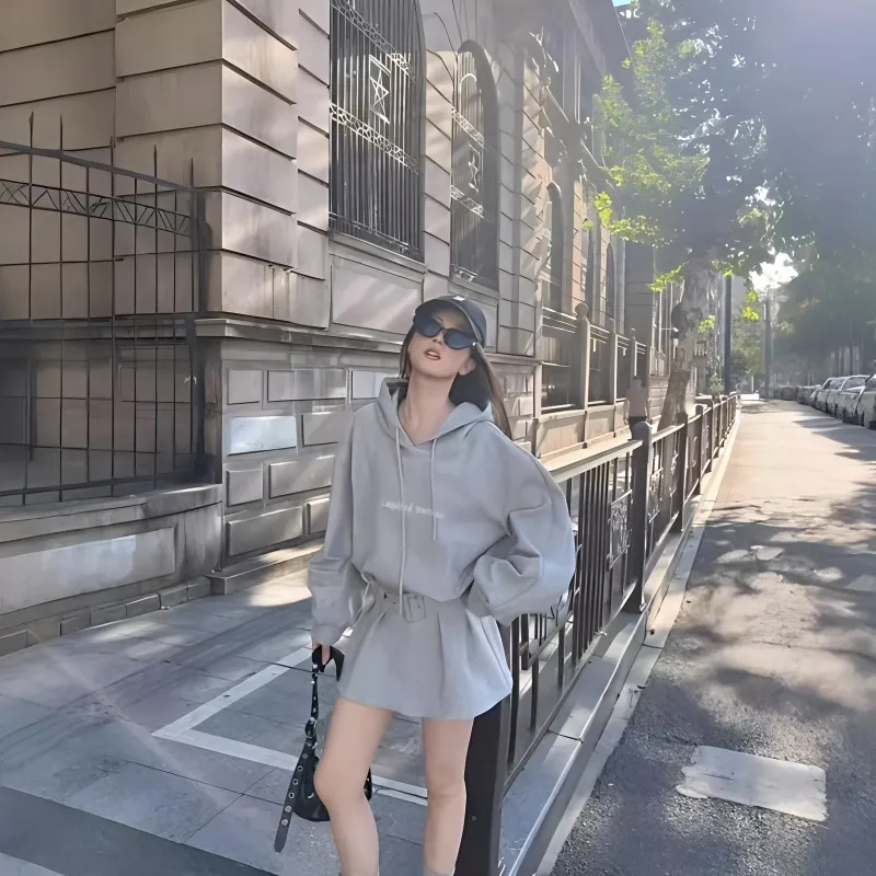 AFGGD Long Sleeved Dress Women's Gray-3