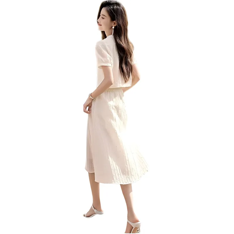 Flowers In Water Skirt Set Women's-1