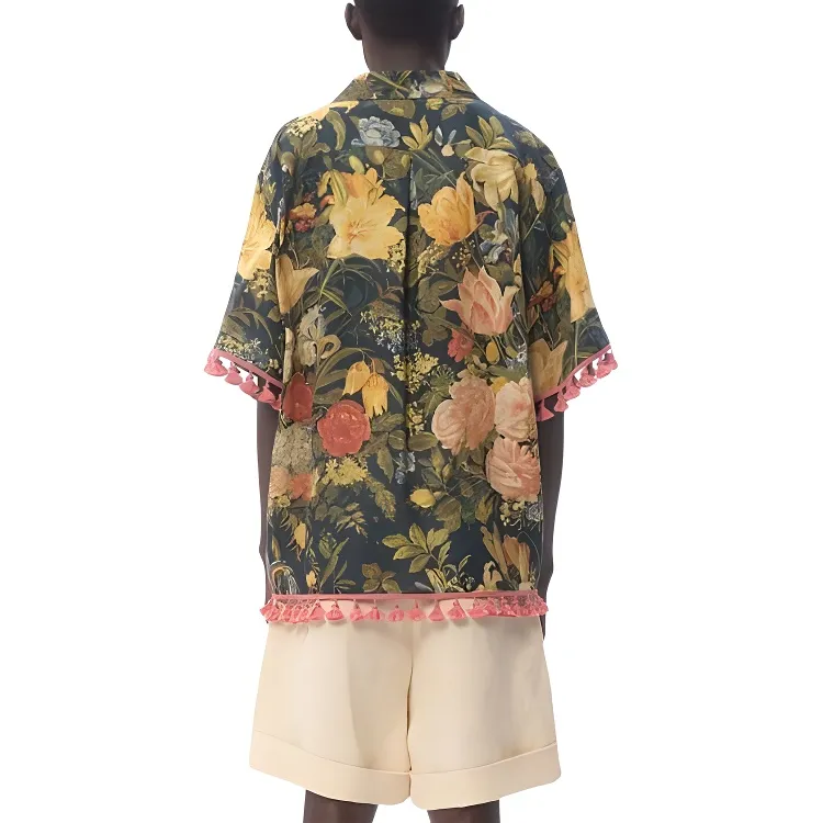 Valentino All Over Floral Printed Short Sleeved Shirt-2