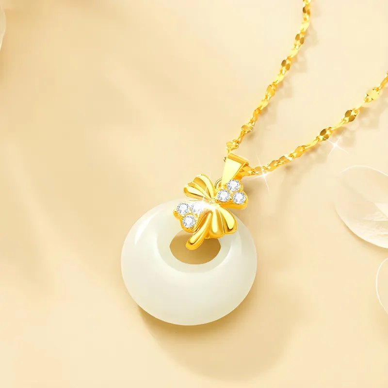 Bear Silversmith Chalcedony Necklaces Women's-3