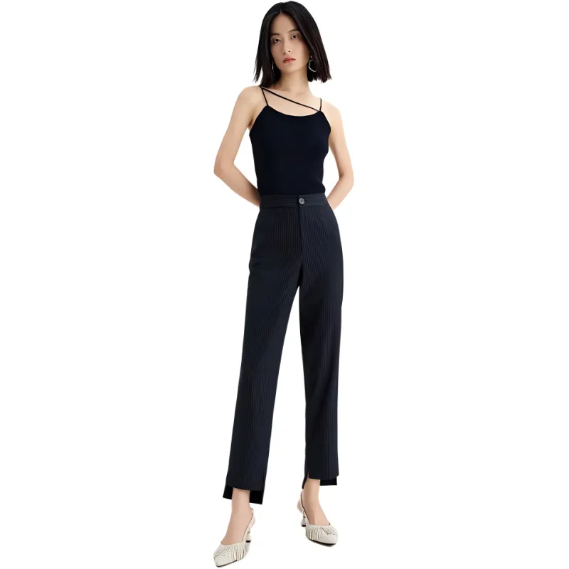 IDPAN Casual Pants Women's Navy Blue-1