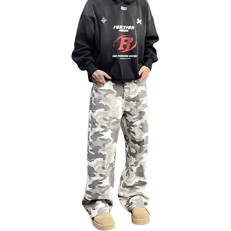 IJRJ Jeans Unisex Gray White-2