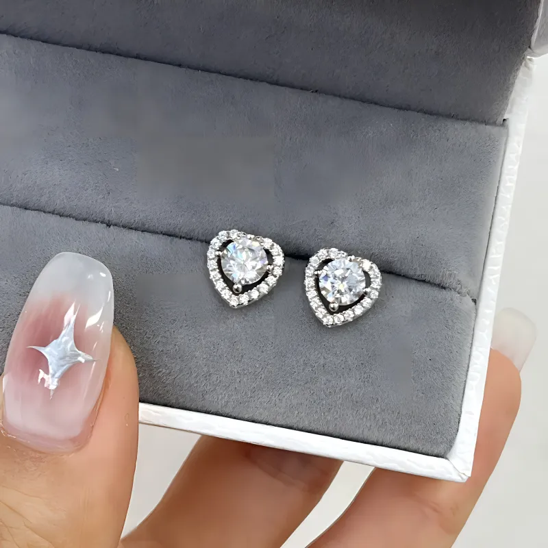 Zocai S925 Silver Stud Earrings Women's-1