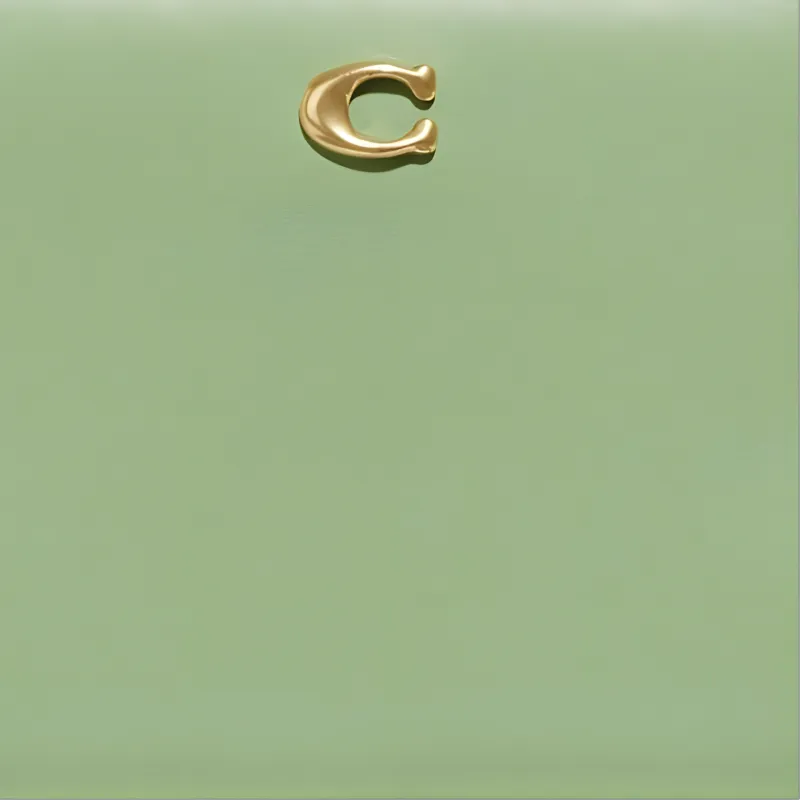 COACH Snap Wallet Cow Leather Wallet Mini Women's Happy Fruit Green-3