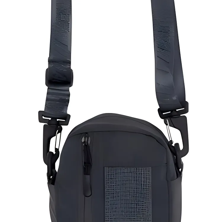 PALACE Nylon Fabric Shoulder Bag, Crossbody Bag Unisex Black-3