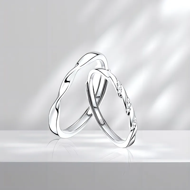 JOYDINNY Alloy Couple Rings Unisex-2