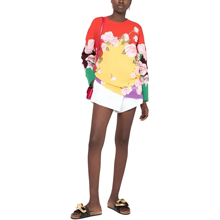 Valentino FW21 Loose Fit Sweater Women's Red-1