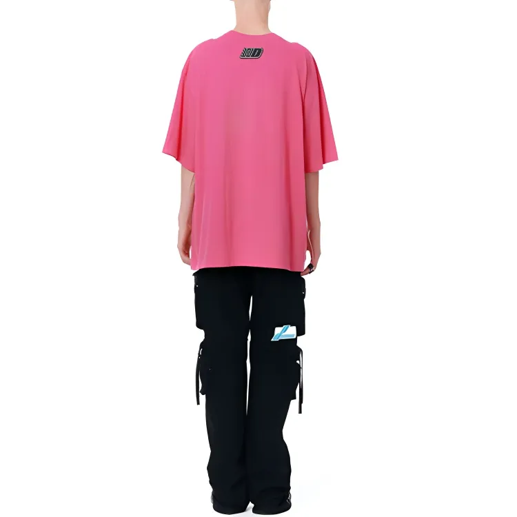 WE11DONE T Shirts Unisex Pink-3