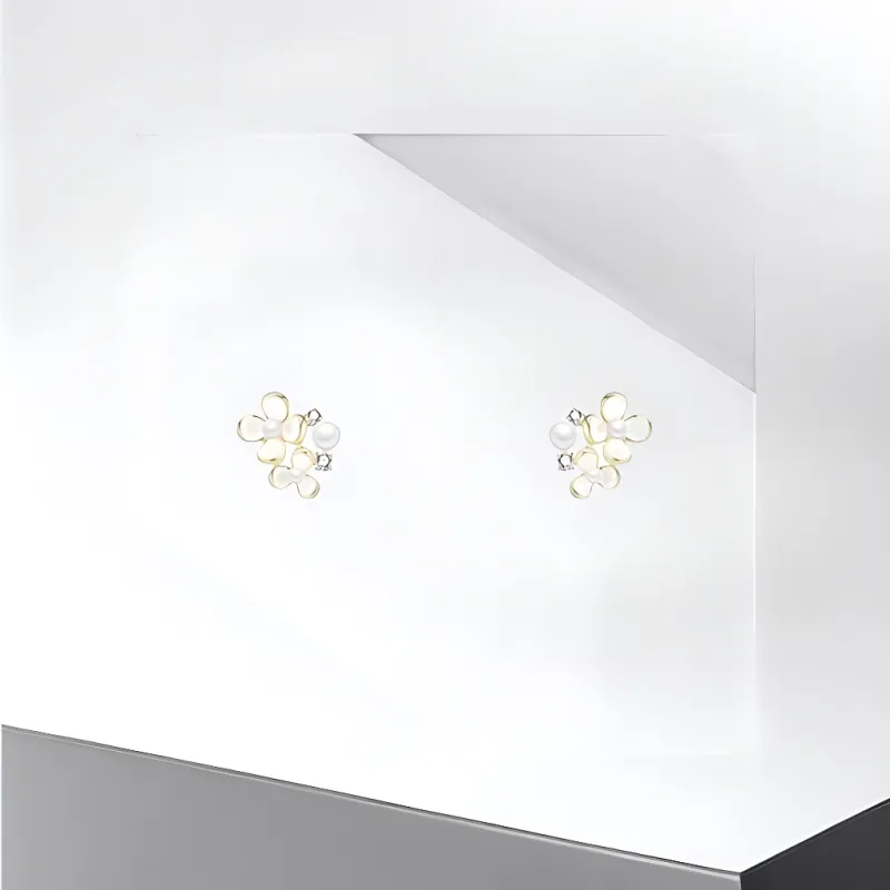 Universe Search S925 Silver Stud Earrings Women's-4