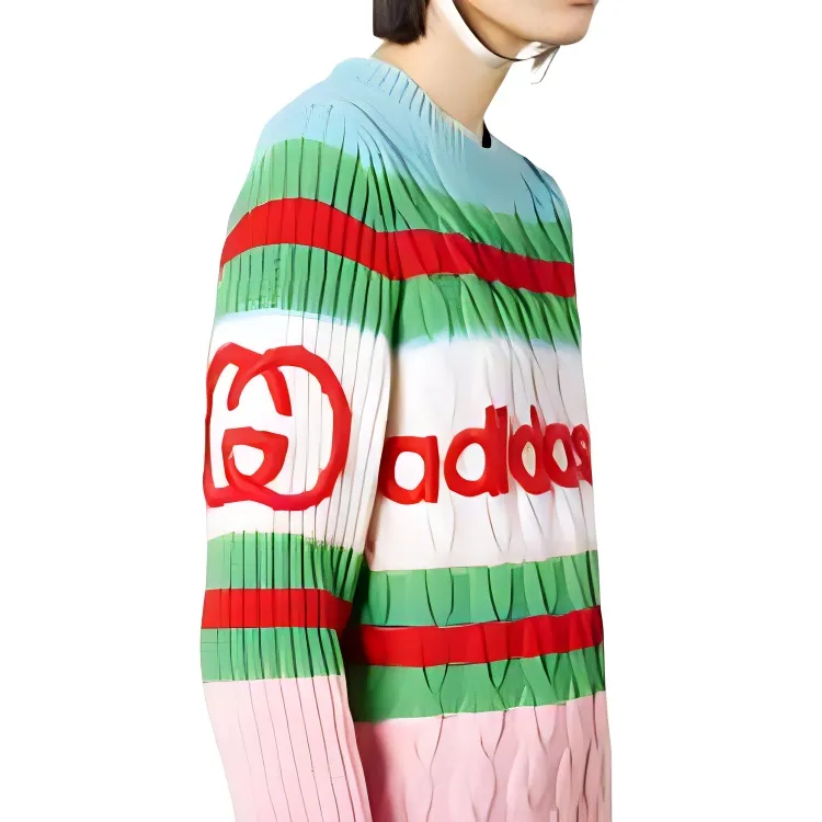 GUCCI GUCCI X ADIDAS Collaboration Cashmere Sweater Women's Multicolor-1