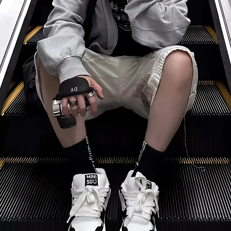SIL VITIN Cargo Shorts Unisex White-5