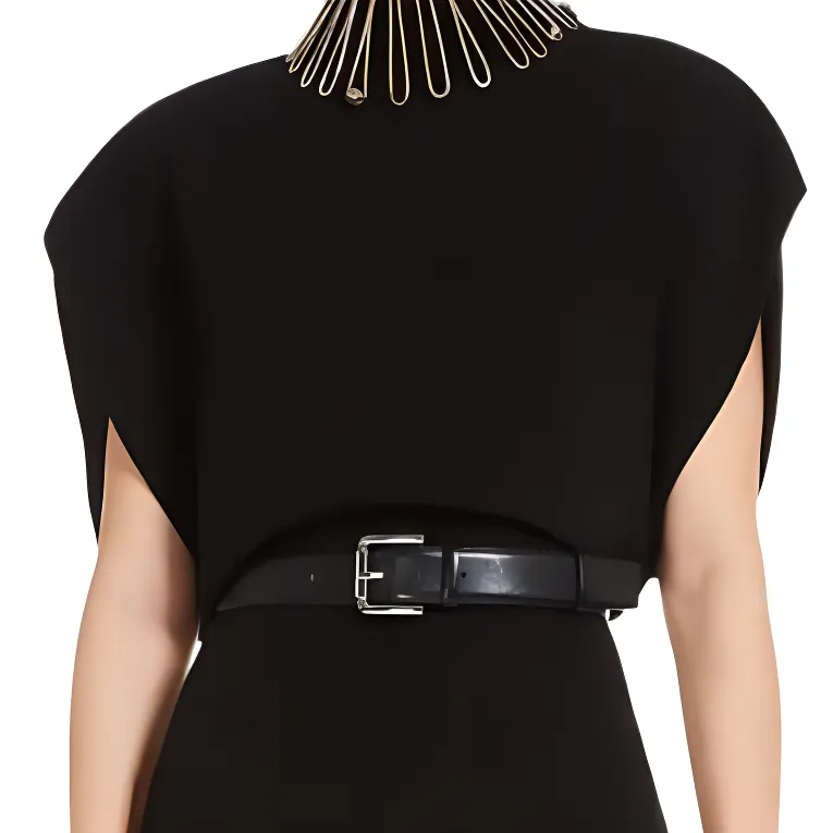 MaxMara Querce Collection Sheath Dress In Cady Sleeveless Dress Women's Black-4