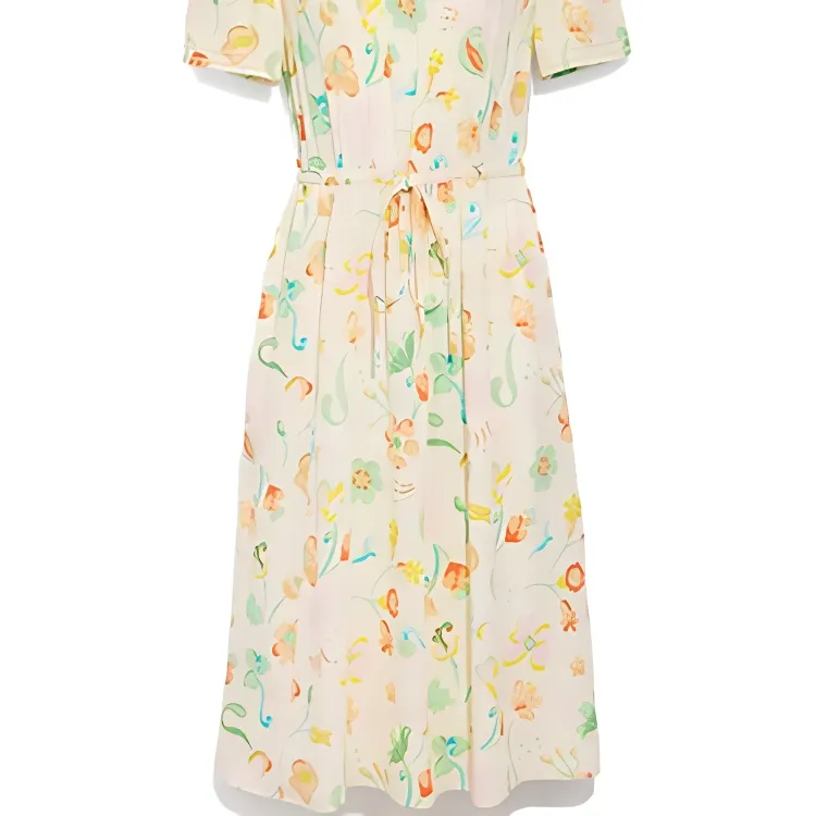 COACH Short Sleeved Dresses Women's Yellow-3