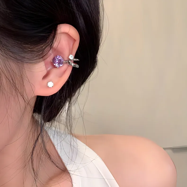 Universe Search Alloy Clip On Earrings Unisex-7