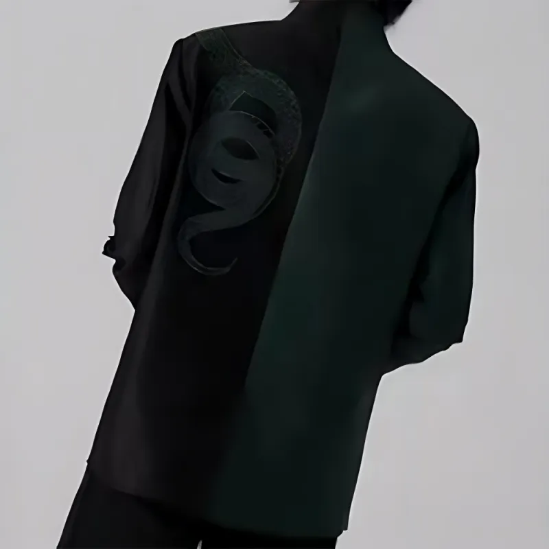H.V.G.A Business Suit Unisex Black Plus Green-1