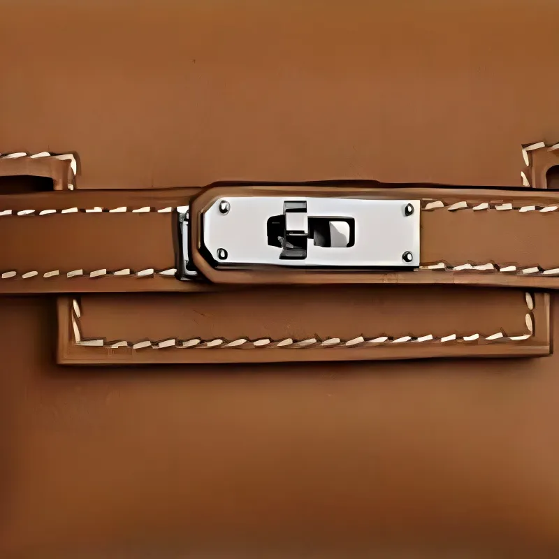 HERMES Kelly Swift Calfskin Bag Charm Bag Merch Women's Brown-1
