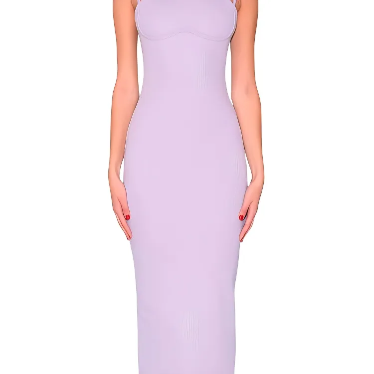 Fleur Du Mal Strappy Ribbed Maxi Dress-3